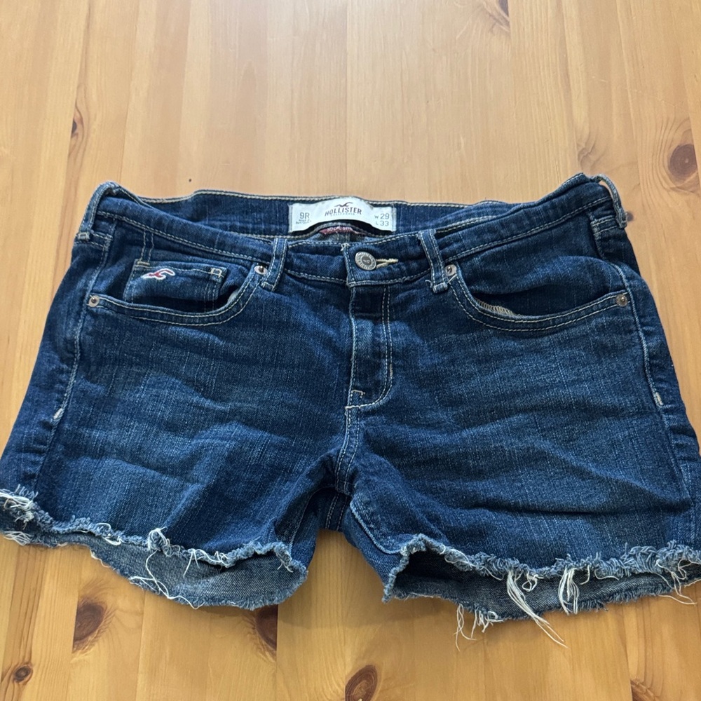 Hollister Women's Dark Blue Jean Shorts